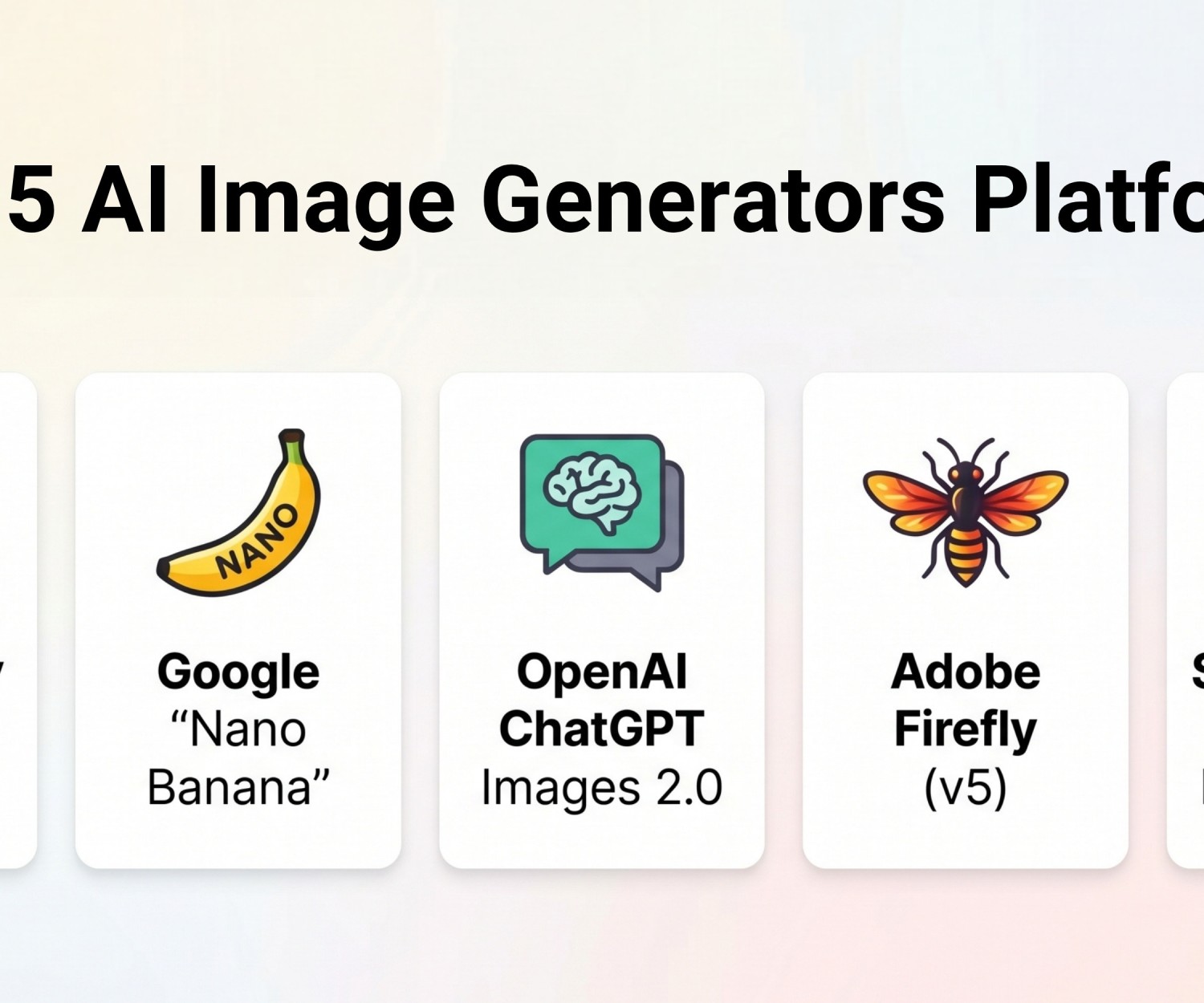 Top 5 AI Image Generators Platforms